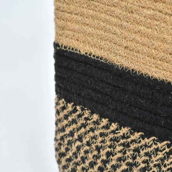 Jute Basket | Black Zigzag, Circle | 11 Inches | Pack of 2 - Picture 5 of 5